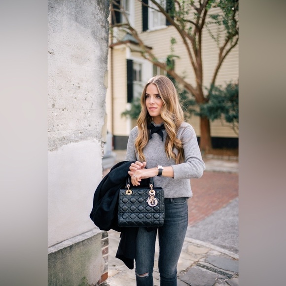 J. Crew Gayle Tie Neck Sweater in Gray - Picture 1 of 6